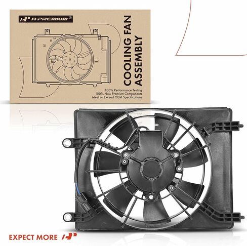 A-Premium Right A/C Condenser Fan Assembly Compatible with Select Acura Models - ILX 2016-2021, L4 2.4L - Replace# 38615R4HA01, 386195A2A0 in Kuwait