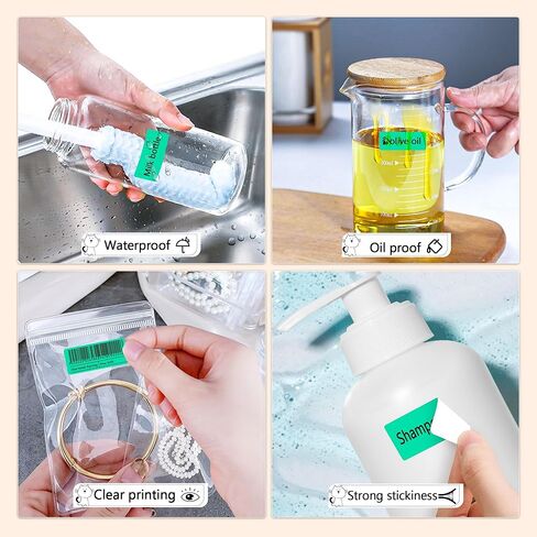 Aqua Self-Adhesive Thermal Label Tape 14mm x 40mm (0.55"x1.57"), 160 Labels per Roll, Thermal Sticker Paper Works with D30 Label Maker, Perfect for Organizing Home, Office in Kuwait