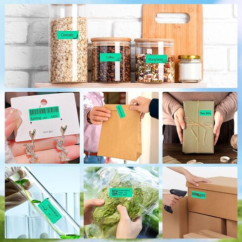 Aqua Self-Adhesive Thermal Label Tape 14mm x 40mm (0.55"x1.57"), 160 Labels per Roll, Thermal Sticker Paper Works with D30 Label Maker, Perfect for Organizing Home, Office in Kuwait
