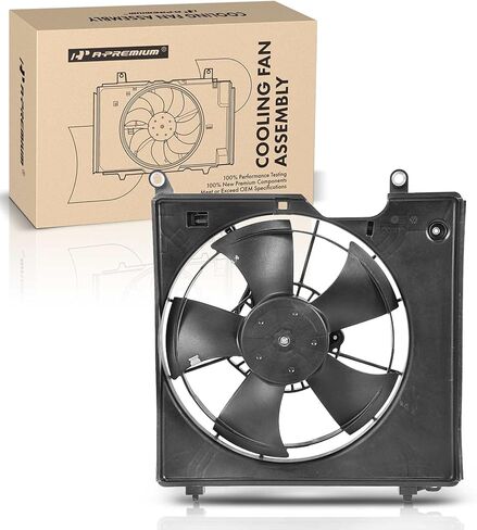 A-Premium Right A/C Condenser Fan Assembly Compatible with Select Acura Models - ILX 2016-2021, L4 2.4L - Replace# 38615R4HA01, 386195A2A0 in Kuwait