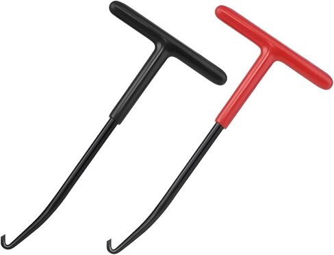 2PCS Motorcycle Exhaust Spring Hook, T Shaped Handle Exhaust Spring Puller Installer Hooks Tool with Rubber Coating, Motorbike Accessories, Universal for Pit Dirt Bike Scooters (Black Red) in Saudi Arabia