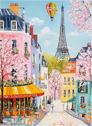 Puzzle for Adults 500 Pieces, Coastal Town Harbor View Jigsaw Puzzle 500 Piece for Teens Seniors, Vibrant Houses Ocean Scene Puzzles, Relaxing Easy Cityscape Puzzles, Family Game Great Gift 20.5*15IN in Saudi Arabia