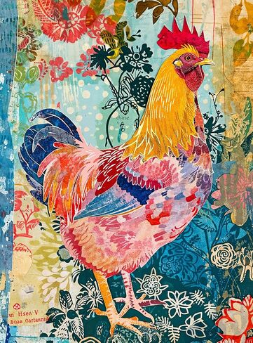 Cross & Glory - Key West Colorama: Rooster on Duval - 1000 Piece Jigsaw Puzzle for Adults | Vibrant Chicken Artwork | 20 x 27 Inches | Satin Finish in Saudi Arabia