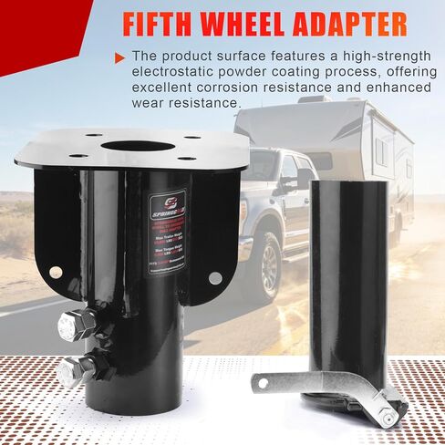5th Wheel to Gooseneck Adapter,Height Adjustable from 14 to 19 inches,20000 LBS GTW 4000 LBS VTW,2-5/16" Ball, Compatible with RV & Camper Trailers in Saudi Arabia