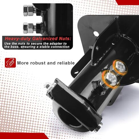5th Wheel to Gooseneck Adapter,Height Adjustable from 14 to 19 inches,20000 LBS GTW 4000 LBS VTW,2-5/16" Ball, Compatible with RV & Camper Trailers in Saudi Arabia