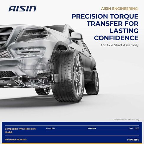 AISIN AFTERMARKET CVAM-01595 Front Right CV Axle Assembly - Compatible with Mitsubishi Montero 2001-2006 in Kuwait