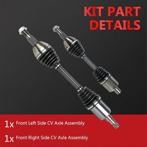 مجموعة عمود محور السيرة الذاتية FWD متوافقة مع صورة ظلية Oldsmobile 1999-2004 3.4L V6، Oldsmobile Intrigue 1998-2002 3.5L 3.8L V6 محاور السيرة الذاتية للسائق الأمامي والركاب in Kuwait