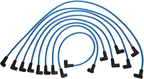 High Performance Spark Plug Wires Compatible with Buick Checker Chevrolet GMC Oldsmobile Pontiac 4.3L 4.4L 5.0L 5.7L 6.6L 7.4L 1974-1982 Blue in Kuwait