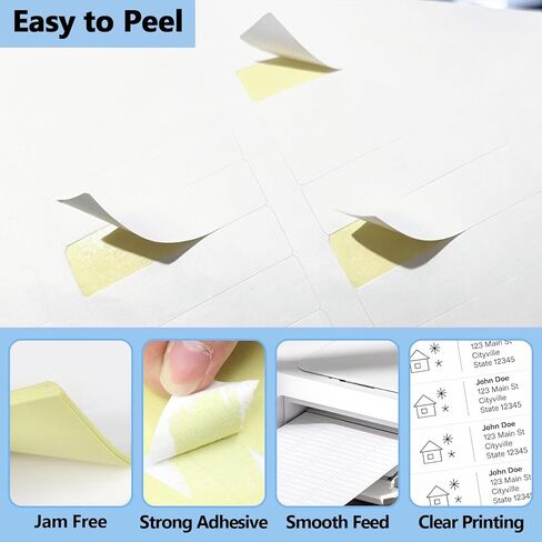 10 Sheets 800 Pcs 80 Up 0.5"x1.75" Shipping Address Barcode Labels for Laser & Inkjet Printers, 1.75" x0.5 FBA Labels on US Letter, 80 per Sheet Return Address Labels, 80 per Page in Saudi Arabia