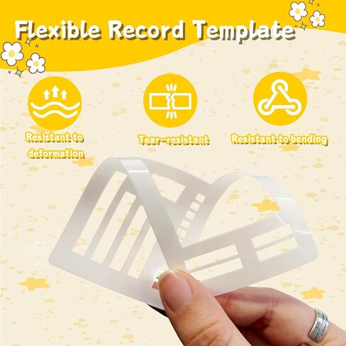 9 Pcs Planner Stencils, Reusable Flexible Record Template Set Bullet Journal Stencils, Plastic Stencil Drafting Tools Accessories for Calendar Making, Journal Planner, Layout Tools for DIY Planning in Saudi Arabia