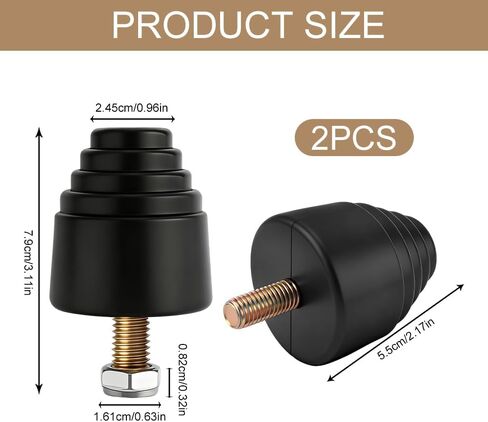 2PCS Suspension Bump Stop, 9.9101G Door Anti-collision Rubber Pads, Rear Leaf Spring Bumper, Universal Rear Bump Stops Kit Accessories Replacement for Most Cars, Trucks and Off-Road Vehicles in Kuwait