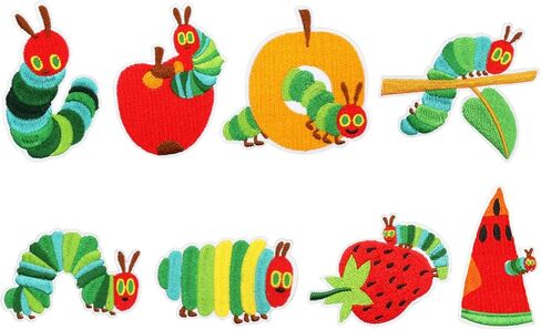 8 PCS Embroidered Sew on Iron on Patches Applique Compatible with Hungry Caterpillar in Saudi Arabia