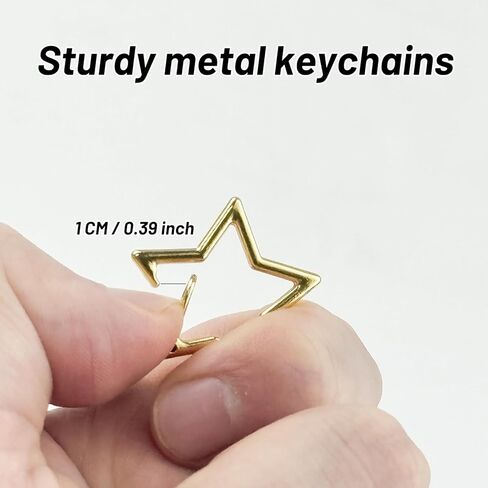 20pcs Star Swivel Hook Clips, 2.5 x 4.2 cm, Gold-Color Metal Small Lobster Claw Clasps for Keychains, Key Chain Clips for Crafts, Bag Chain Hook Replacement, DIY Keyring, Charms (Gold,20pcs) in Saudi Arabia