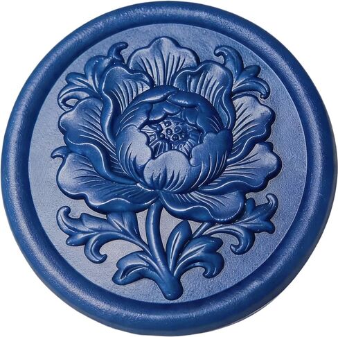 Mceal Wax Seal Stickers - 50 Pcs Peony Persimmon Orange 3D Embossed Stickers with Strong Adhesive 30mm/1.18Inches Diameter for Invitation Gift Wrapping Christmas Holiday in Saudi Arabia