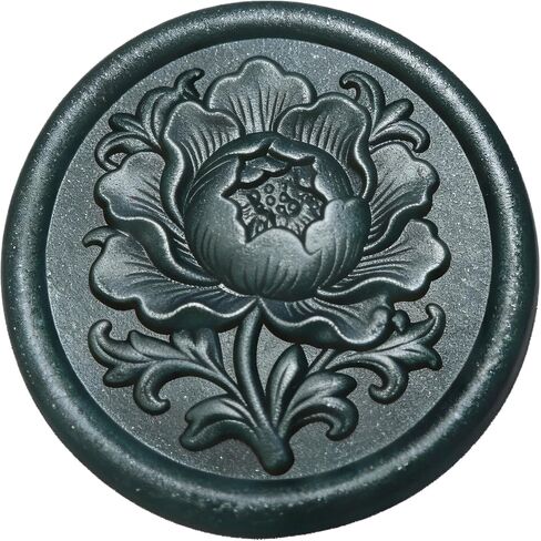 Mceal Wax Seal Stickers - 50 Pcs Peony Persimmon Orange 3D Embossed Stickers with Strong Adhesive 30mm/1.18Inches Diameter for Invitation Gift Wrapping Christmas Holiday in Saudi Arabia