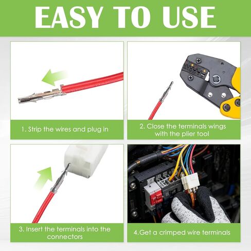 260PCS Car Wire Pin Connectors Kit,Multi-Size Electrical Pins Terminals Kit Includes 3.5/2.8/2.2/1.8/1.5/1mm,Male & Female Crimped Electric Connector Pins for Cars,Motorcycles in Saudi Arabia