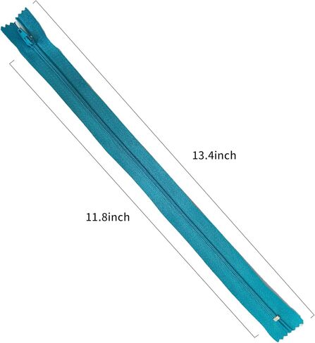 10 Pack 14 Inch Nylon Zippers, 10 Assorted Colors Invisible Zippers Replacement for Sewing Supplies, Bags, Craft DIY Accessories (10) in Saudi Arabia
