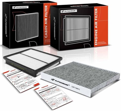 A-Premium 2-PC Engine & Cabin Air Filter with Activated Carbon Compatible with Kia Sorento 2011-2013 & Hyundai Santa Fe 2010-2011 in Kuwait