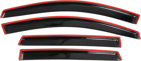 FREEMOTOR802® Tape-on Side Window Visors Wind Deflectors Rain Guards Vent Visors, Compatible with 2007-2011 Honda CR-V 4-Door, Slim Style Smoke Tinted Acrylic 4 Pieces in Kuwait
