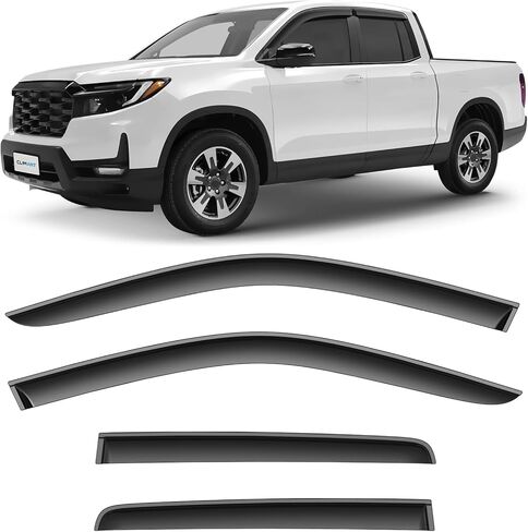 CLIM ART Incredibly Durable Rain Guards for Honda Ridgeline 2017-2026, Original Tape-on Window Deflectors, Vent Deflector, Window Visors, Car Accessories, 4 pcs. - 417286 in Saudi Arabia