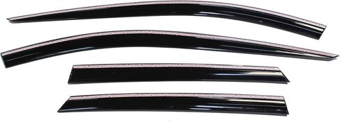 AUTOCLOVER Tape-On Rain Guards Window Visors 4 Pcs Set for Toyota Corolla 2020 2021 2022 2023 2024 2025 / Window Deflectors, Out-Channel Vent Shades (Smoked) in Kuwait