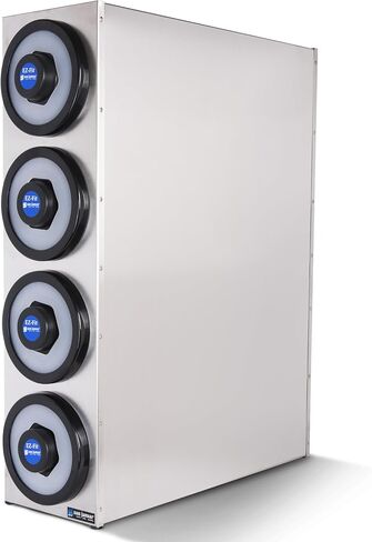 San Jamar Ez-Fit Cup Dispenser Cabinet, 3 Tiers with Black Trim Rings for Restaurants, Dining Halls, and Fast Food, Plastic, 22.375 x 7.75 x 23.75 Inches, Black in Kuwait