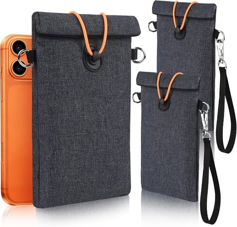 Faraday Bags for Phones 2 Pack, Signal Blocking Bag, Go Dark Bag, RFID Blocking Pouch for Cell Phone, Car Key Fob, Credit Cards (Dark Gray) in Saudi Arabia