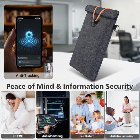 Faraday Bags for Phones 2 Pack, Signal Blocking Bag, Go Dark Bag, RFID Blocking Pouch for Cell Phone, Car Key Fob, Credit Cards (Dark Gray) in Saudi Arabia