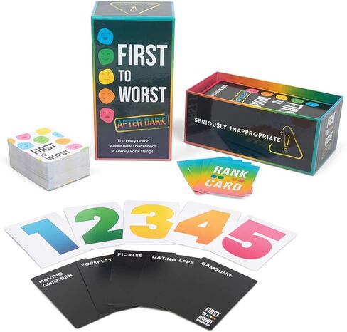 FIRST TO WORST After Dark Party Game – The Adult Card Game About How Your Friends & Family Rank Things | Funny Ranking & Guessing Board Game for Adults, Couples, Game Nights, Parties & Fun Gift Ideas in Saudi Arabia