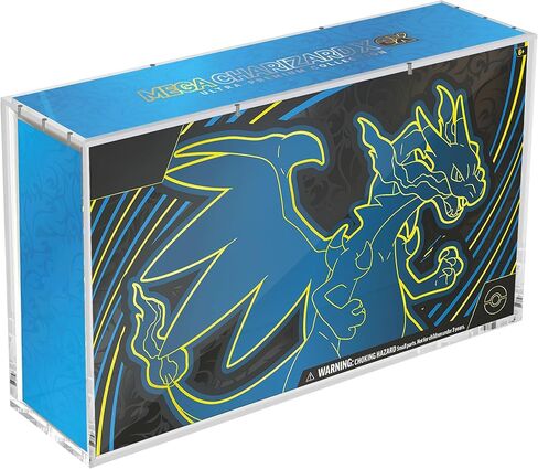 UPC Acrylic Case for Mega Charizard X ex UPC & Scarlet and Violet 151 UPC Magnetic Closure 6mm Thick Acrylic Magnetic Lid Compatible with Charizard X e UPC & 151 Ultra Premium Collection in Saudi Arabia