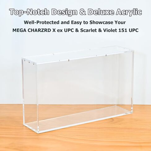 UPC Acrylic Case for Mega Charizard X ex UPC & Scarlet and Violet 151 UPC Magnetic Closure 6mm Thick Acrylic Magnetic Lid Compatible with Charizard X e UPC & 151 Ultra Premium Collection in Saudi Arabia