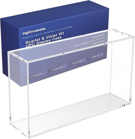 UPC Acrylic Case for Mega Charizard X ex UPC & Scarlet and Violet 151 UPC Magnetic Closure 6mm Thick Acrylic Magnetic Lid Compatible with Charizard X e UPC & 151 Ultra Premium Collection in Saudi Arabia