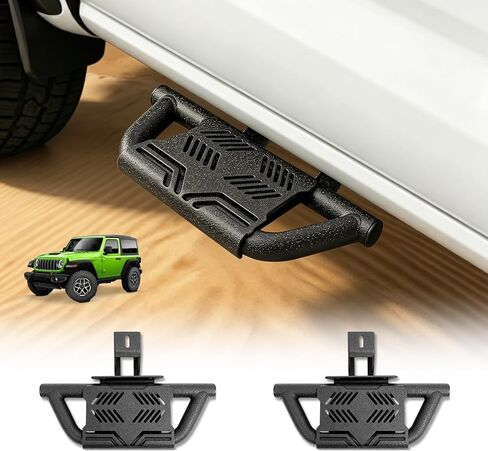 لوحات تشغيل Trumgeta Auxchemic المضادة للصدأ تناسب 2018-2026 Jeep Wrangler JL 2-Dr/4-Dr(ليست لقضبان الصخور)، خطوات جانبية مقاومة للخدش، فولاذ كربوني شديد التحمل، حماية من الصخور على الطرق الوعرة in Kuwait