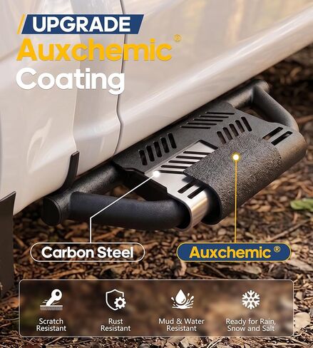 لوحات تشغيل Trumgeta Auxchemic المضادة للصدأ تناسب 2018-2026 Jeep Wrangler JL 2-Dr/4-Dr(ليست لقضبان الصخور)، خطوات جانبية مقاومة للخدش، فولاذ كربوني شديد التحمل، حماية من الصخور على الطرق الوعرة in Kuwait