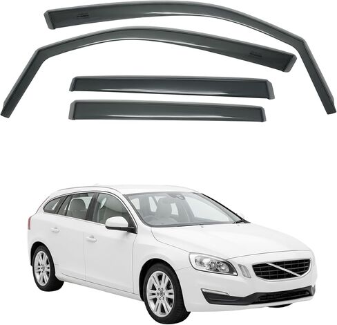 in-Channel Car Window Rain Guard Compatible with Volvo XC60 (MK2, 2018-present) 4pcs, Taiwan Made Precise & Transparent Car Wind Deflectors No Water Leakage Visors in Saudi Arabia