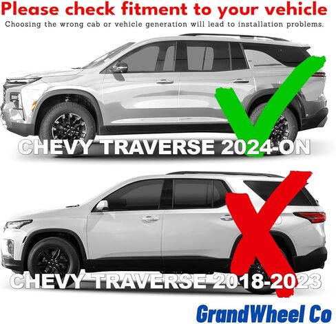 Window Deflectors Smoke Tinted in-Channel Side Window Vent Visor Deflectors Rain Guards Compatible with Chevrolet (Chevy) Traverse 2024-2026 - 4 pcs. GW0997 in Saudi Arabia