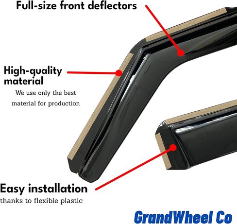 Window Deflectors Smoke Tinted in-Channel Side Window Vent Visor Deflectors Rain Guards Compatible with Chevrolet (Chevy) Traverse 2024-2026 - 4 pcs. GW0997 in Saudi Arabia
