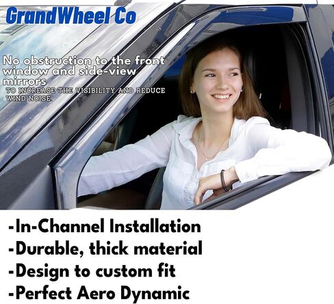 Window Deflectors Smoke Tinted in-Channel Side Window Vent Visor Deflectors Rain Guards Compatible with Chevrolet (Chevy) Traverse 2024-2026 - 4 pcs. GW0997 in Saudi Arabia