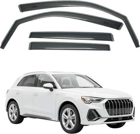 in-Channel Car Window Rain Guard Compatible with Audi Q5, (2018+) 4pcs, Taiwan Made Precise & Transparent Car Wind Deflectors No Water Leakage Visors in Saudi Arabia