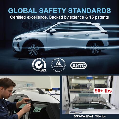 واقي مطر لنافذة السيارة داخل القناة متوافق مع Audi Q5، (2018+) 4 قطع، صناعة تايوانية دقيقة وشفافة منحرفات رياح السيارة لا توجد أقنعة تسرب المياه in Kuwait