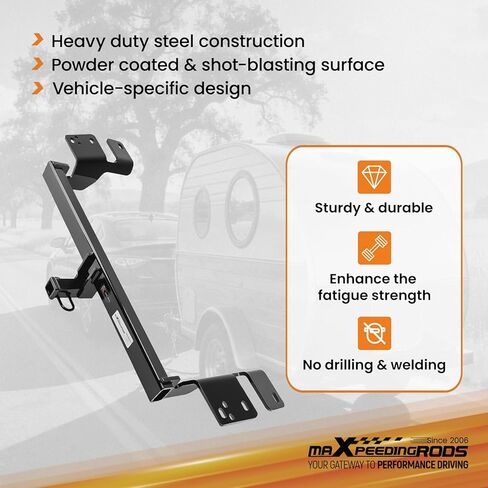 جهاز استقبال وصلة المقطورة maxpeedingrods مع غطاء وصلة مطاطية، جهاز استقبال 1-1/4 بوصة، وصلة سحب من الفئة 2 تناسب تويوتا كامري 2025-2026 in Kuwait