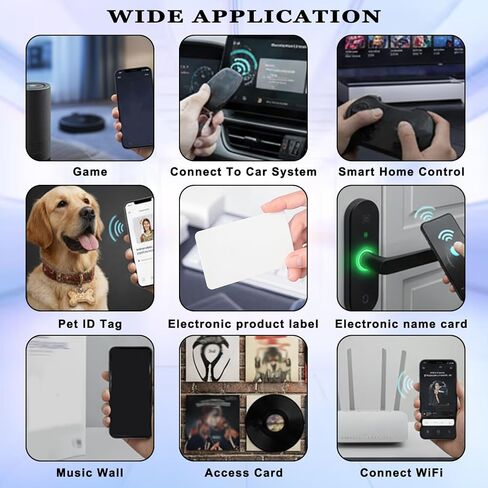 30 قطعة من ملصقات NFC مع شريحة NTAG215 الأصلية، ملصقات NFC، ملصقات لاصقة، علامات RFID قابلة لإعادة الكتابة، ذاكرة 504 بايت مناسبة لجميع الأجهزة التي تدعم تقنية NFC والهواتف الذكية، تخصيص Amiibo (أسود) in Kuwait
