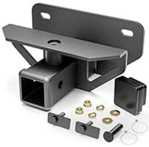 OBNAUX لـ Wrangler JK Tow Hitch 2 بوصة طقم مقطورة سحب مع 4 دبابيس أسلاك متوافقة مع 2007-2018 Jeep Wrangler JK JKU جهاز استقبال غير محدود مع غطاء، مجموعة خطاف سحب المصد الخلفي in Kuwait