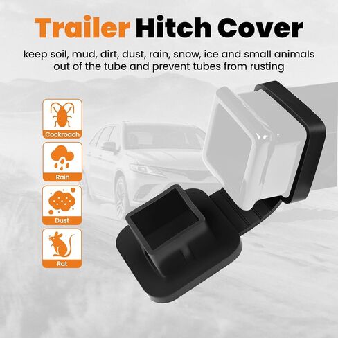maXpeedingrods Class 3 Trailer Hitch Receiver with Rubber Hitch Cover, Rear Tow Hitch, 2 inch Receiver Compatible with Honda Passport 2019-2025, Bolt-On in Kuwait