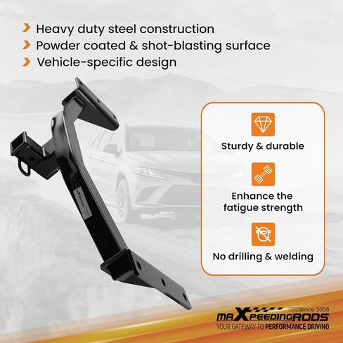 maXpeedingrods Class 3 Trailer Hitch Receiver with Rubber Hitch Cover, Rear Tow Hitch, 2 inch Receiver Compatible with Honda Passport 2019-2025, Bolt-On in Kuwait