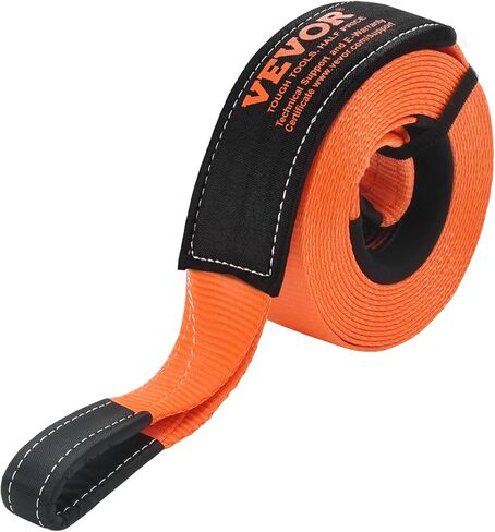 VEVOR Heavy Duty Tow Strap Recovery Kit 3 in x 30 ft (MBS-36,000 lbs) Tree Saver Winch Strap, Triple Reinforced Loop & Protective Sleeves & Storage Bag, 3/4" D-Ring Shackles, for Truck Jeep SUV ATV in Kuwait