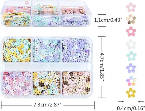 Shiny Flower Glitter Resin Fillings Micro Flakes Sequins Epoxy Resin Mold Fillers for DIYJewelry Making Nail Art Decors in Kuwait