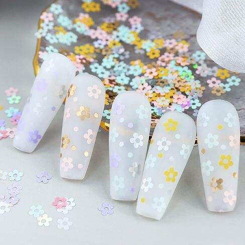 Shiny Flower Glitter Resin Fillings Micro Flakes Sequins Epoxy Resin Mold Fillers for DIYJewelry Making Nail Art Decors in Kuwait