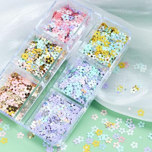 Shiny Flower Glitter Resin Fillings Micro Flakes Sequins Epoxy Resin Mold Fillers for DIYJewelry Making Nail Art Decors in Kuwait