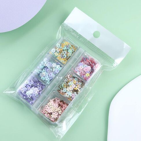 Shiny Flower Glitter Resin Fillings Micro Flakes Sequins Epoxy Resin Mold Fillers for DIYJewelry Making Nail Art Decors in Kuwait
